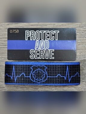 ZOX "PROTECT AND SERVE" #758 VINTAGE New Medium collectible wristband